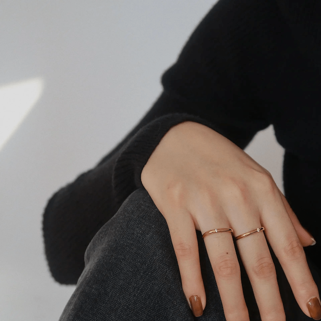 R-133 SIZE-6,8 AVAILABLE 18k Gold Plated Stainless Steel Tarnish Free Waterproof Female Jewellery