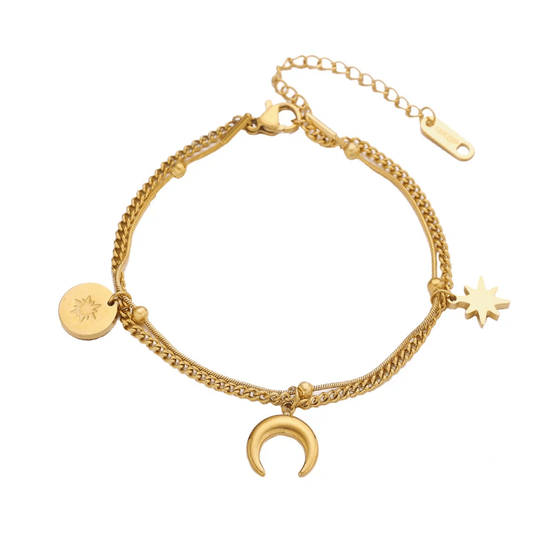 B-80 – 18k Gold Plated Stainless Steel Tarnish Free Waterproof Female Jewellery