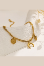 B-80 – 18k Gold Plated Stainless Steel Tarnish Free Waterproof Female Jewellery