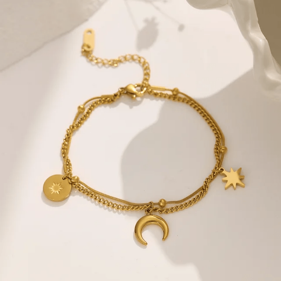 B-80 – 18k Gold Plated Stainless Steel Tarnish Free Waterproof Female Jewellery