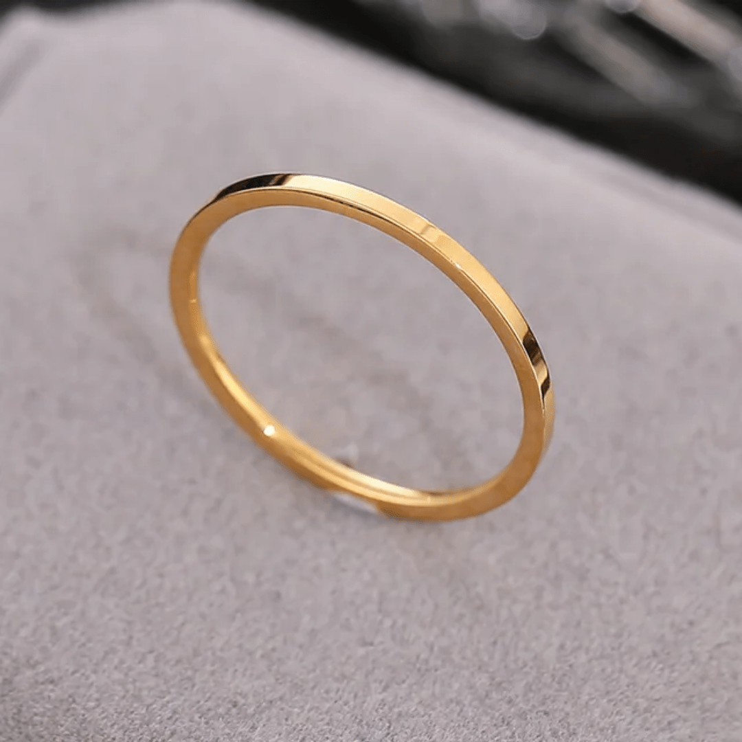 R-135 SIZE-6,7,8 AVAILABLE 18k Gold Plated Stainless Steel Tarnish Free Waterproof Female Jewellery