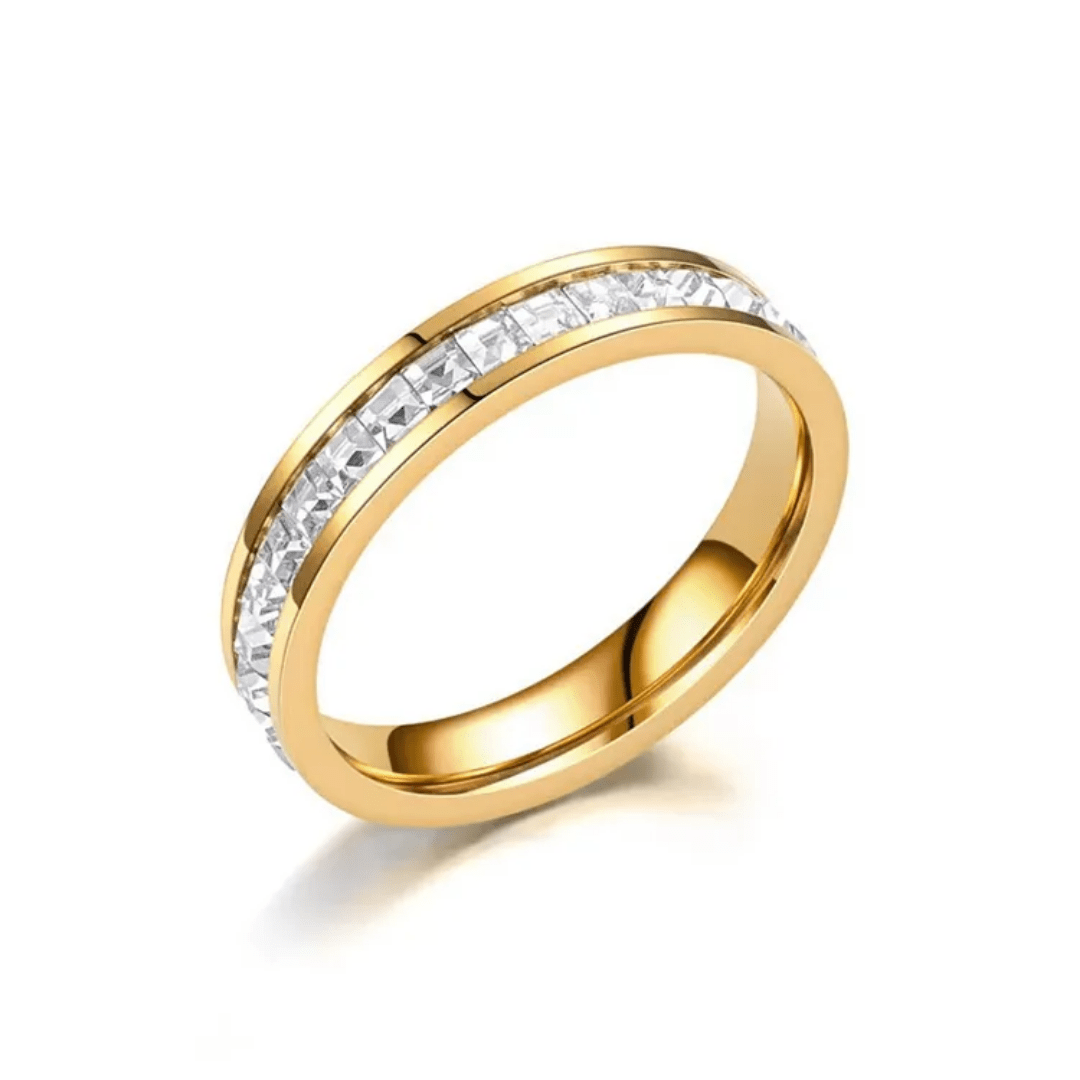 R-137 SIZE- 8 AVAILABLE 18k Gold Plated Stainless Steel Tarnish Free Waterproof Female Jewellery