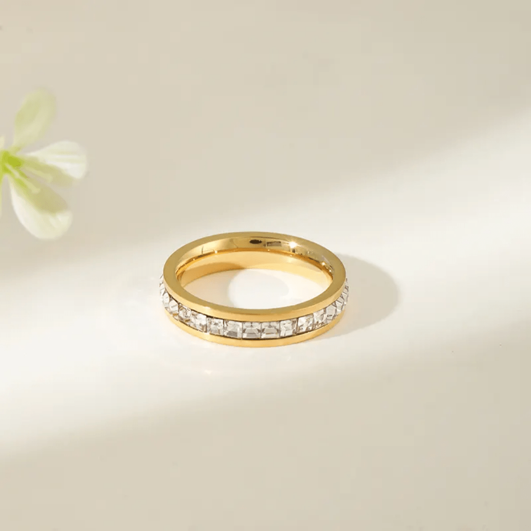 R-137 SIZE- 8 AVAILABLE 18k Gold Plated Stainless Steel Tarnish Free Waterproof Female Jewellery