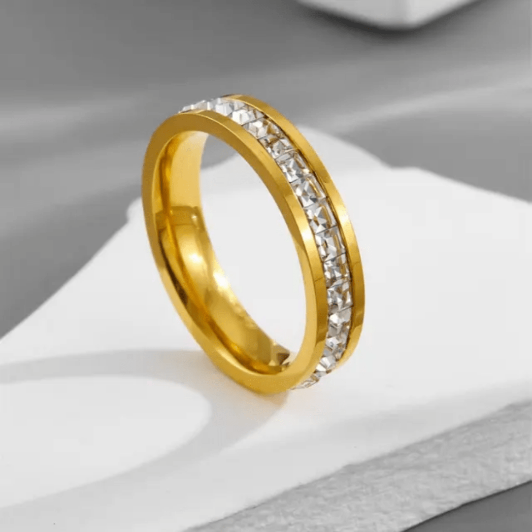 R-137 SIZE- 8 AVAILABLE 18k Gold Plated Stainless Steel Tarnish Free Waterproof Female Jewellery