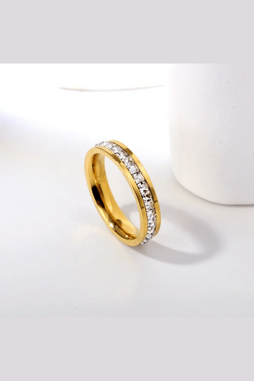 R-137 SIZE- 8 AVAILABLE 18k Gold Plated Stainless Steel Tarnish Free Waterproof Female Jewellery