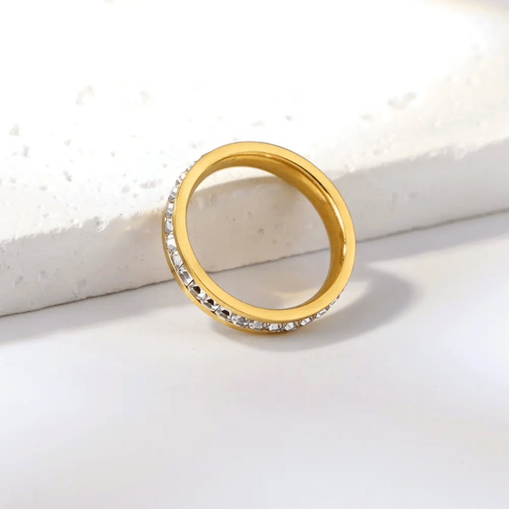 R-137 SIZE- 8 AVAILABLE 18k Gold Plated Stainless Steel Tarnish Free Waterproof Female Jewellery