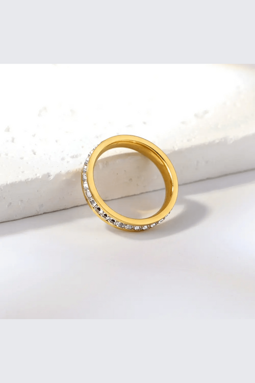 R-137 SIZE- 8 AVAILABLE 18k Gold Plated Stainless Steel Tarnish Free Waterproof Female Jewellery