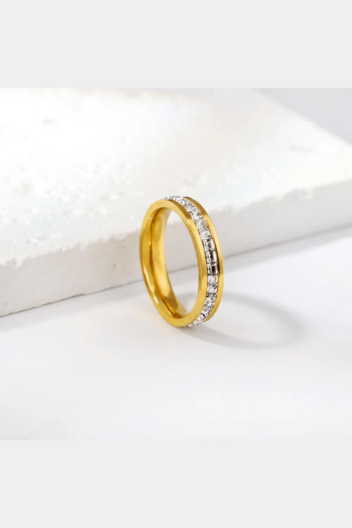 R-137 SIZE- 8 AVAILABLE 18k Gold Plated Stainless Steel Tarnish Free Waterproof Female Jewellery