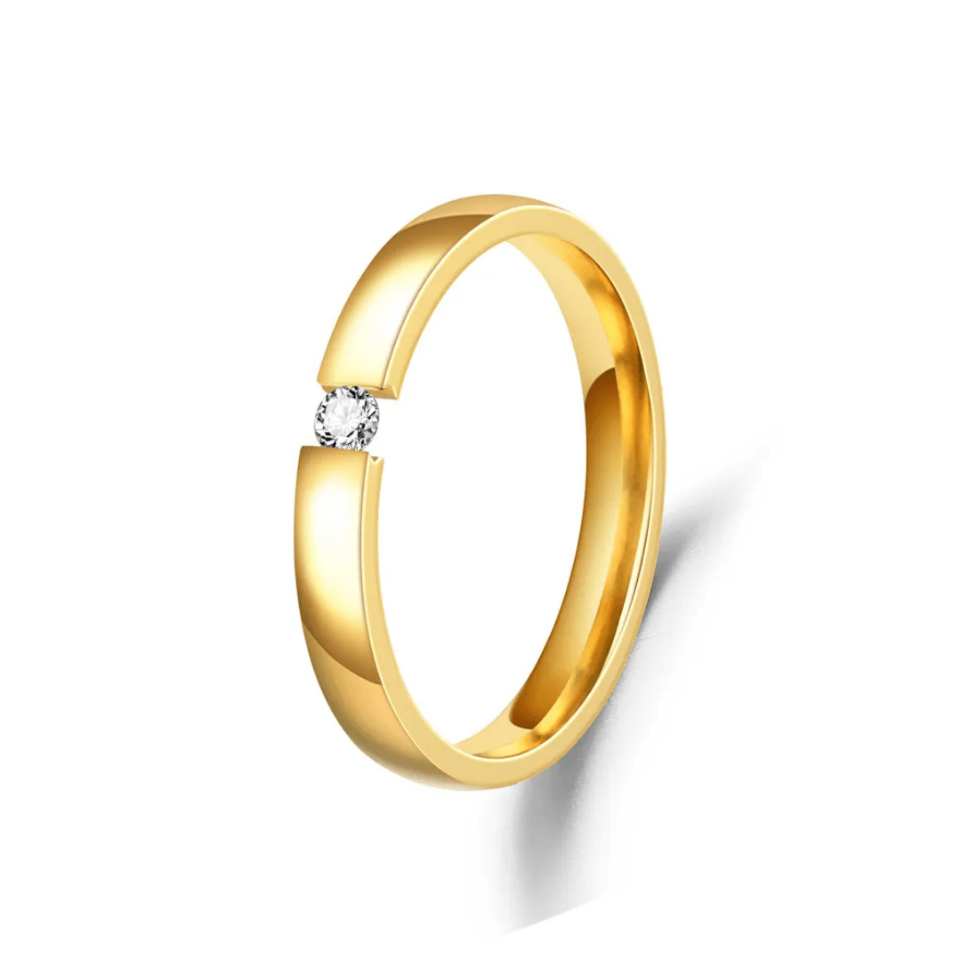 R-138 SIZE-7 AVAILABLE 18k Gold Plated Stainless Steel Tarnish Free Waterproof Female Jewellery