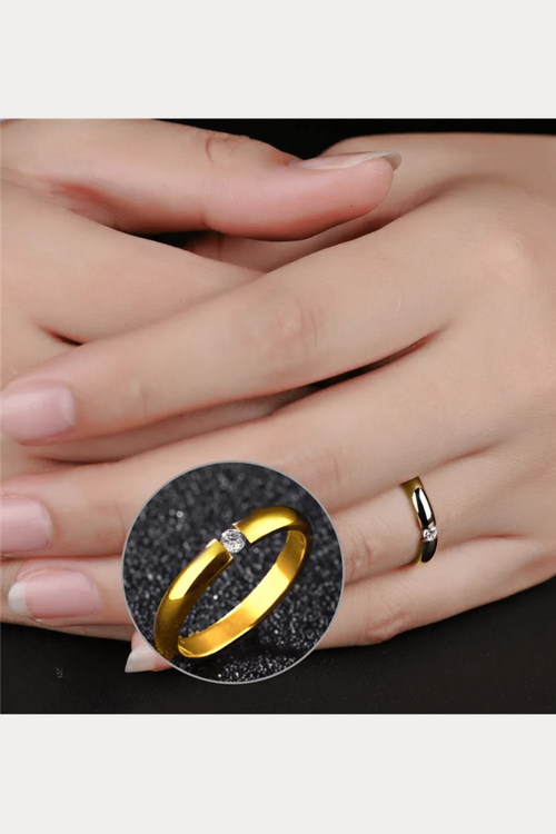 R-138 SIZE-7 AVAILABLE 18k Gold Plated Stainless Steel Tarnish Free Waterproof Female Jewellery