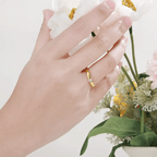 R-138 SIZE-7 AVAILABLE 18k Gold Plated Stainless Steel Tarnish Free Waterproof Female Jewellery