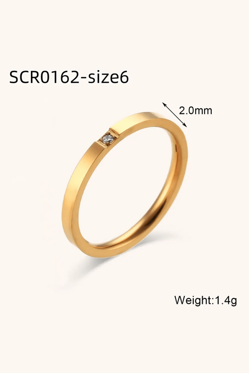 R-139 SIZE-6,7,8 AVAILABLE 18k Gold Plated Stainless Steel Tarnish Free Waterproof Female Jewellery Like