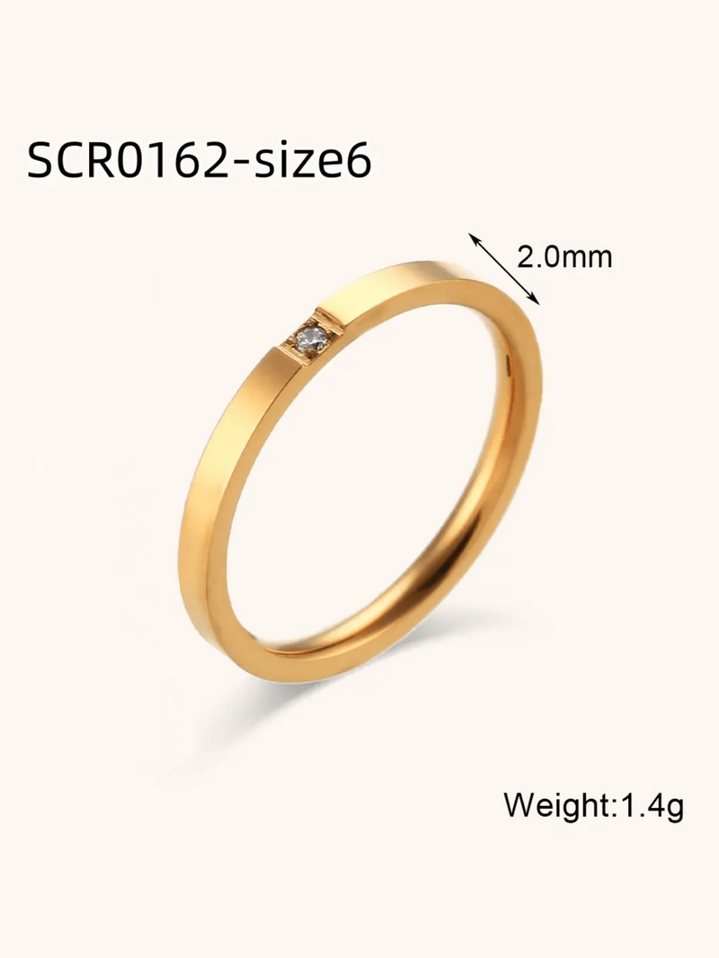 R-139 SIZE-6,7,8 AVAILABLE 18k Gold Plated Stainless Steel Tarnish Free Waterproof Female Jewellery Like