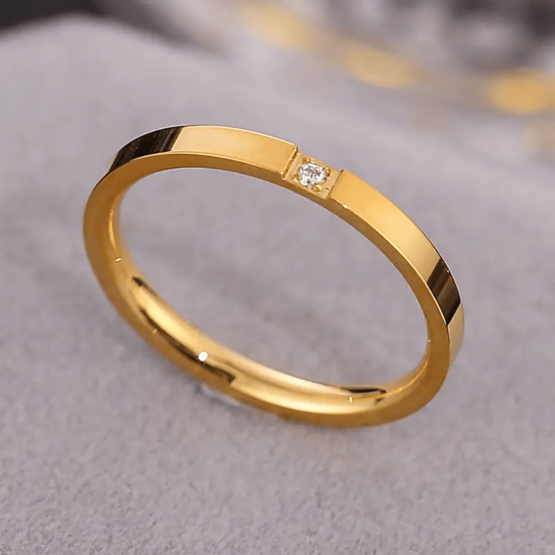 R-139 SIZE-6,7,8 AVAILABLE 18k Gold Plated Stainless Steel Tarnish Free Waterproof Female Jewellery Like