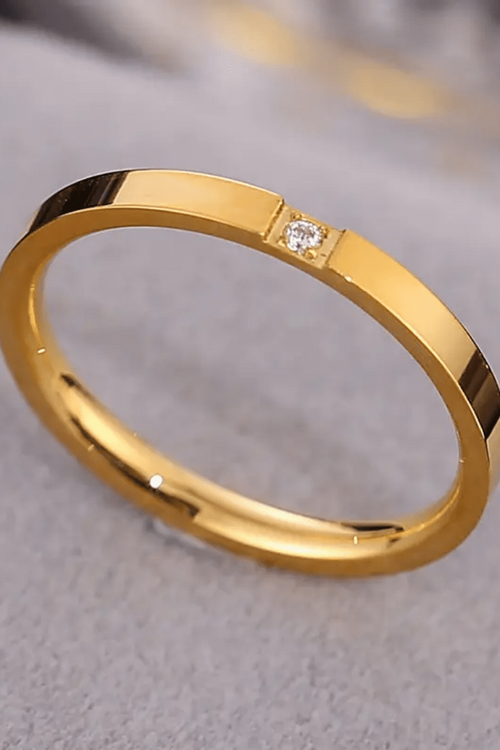 R-139 SIZE-6,7,8 AVAILABLE 18k Gold Plated Stainless Steel Tarnish Free Waterproof Female Jewellery Like