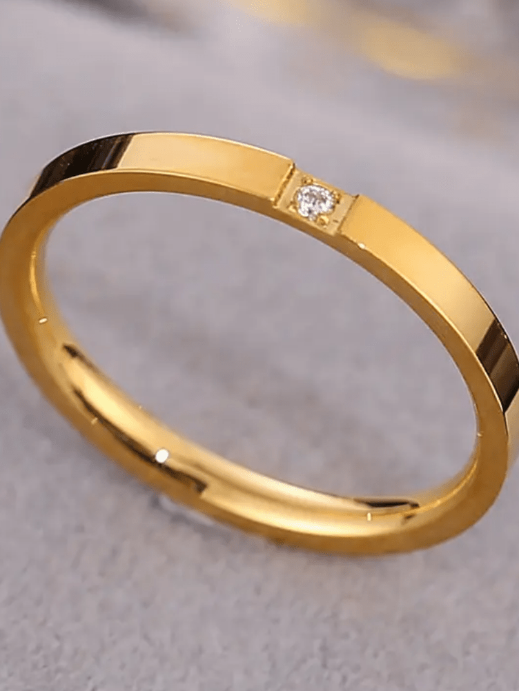 R-139 SIZE-6,7,8 AVAILABLE 18k Gold Plated Stainless Steel Tarnish Free Waterproof Female Jewellery Like