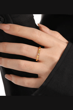 R-141 SIZE-6,7,8 AVAILABLE 18k Gold Plated Stainless Steel Tarnish Free Waterproof Female Jewellery