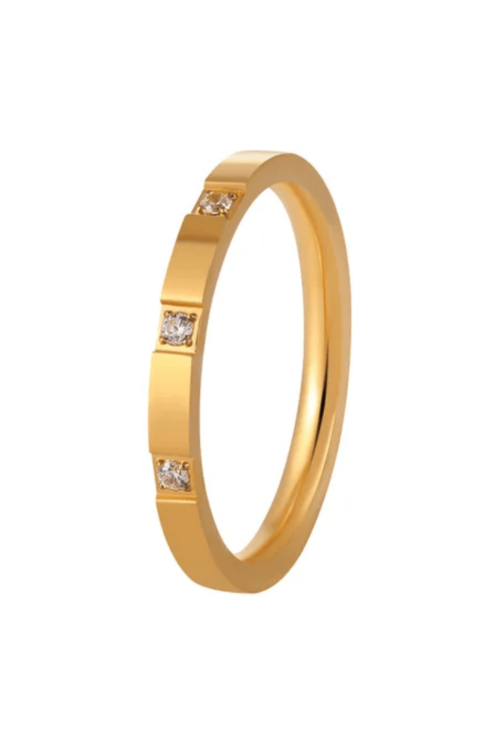 R-141 SIZE-6,7,8 AVAILABLE 18k Gold Plated Stainless Steel Tarnish Free Waterproof Female Jewellery