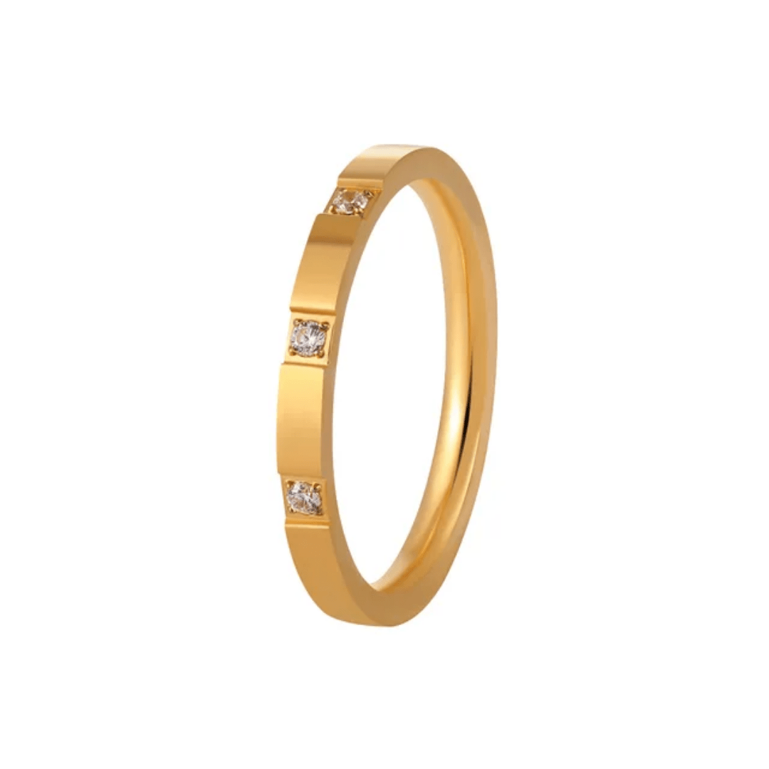 R-141 SIZE-6,7,8 AVAILABLE 18k Gold Plated Stainless Steel Tarnish Free Waterproof Female Jewellery