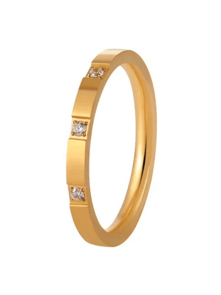 R-141 SIZE-6,7,8 AVAILABLE 18k Gold Plated Stainless Steel Tarnish Free Waterproof Female Jewellery