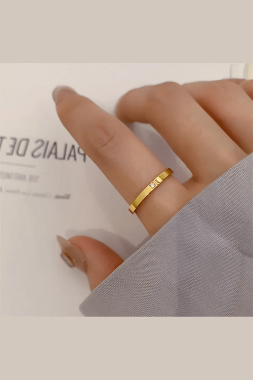 R-139 SIZE-6,7,8 AVAILABLE 18k Gold Plated Stainless Steel Tarnish Free Waterproof Female Jewellery Like