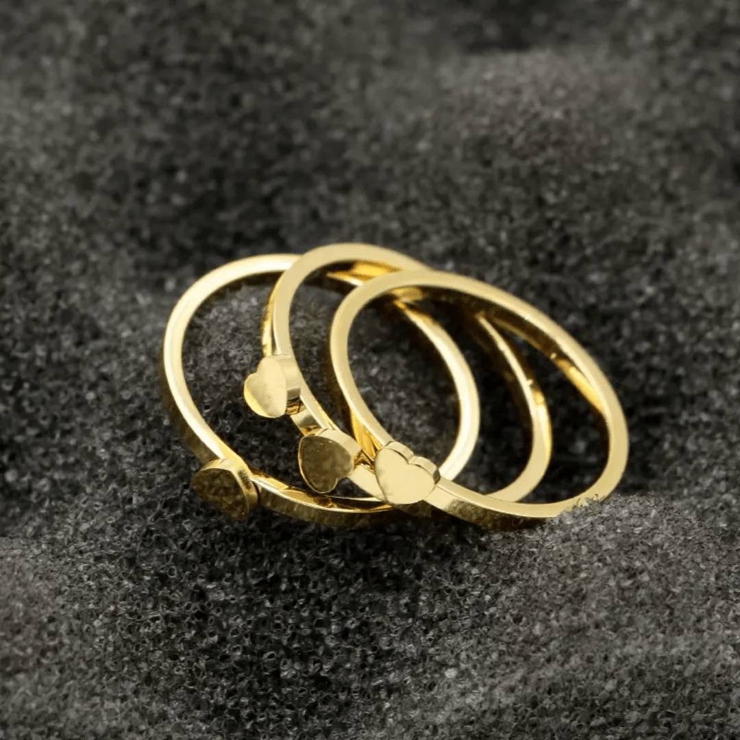 R-143 SIZE-6,7,8 AVAILABLE 18k Gold Plated Stainless Steel Tarnish Free Waterproof Female Jewellery
