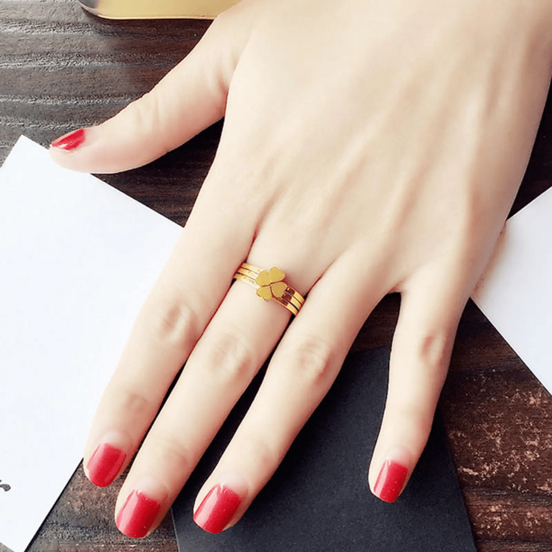R-143 SIZE-6,7,8 AVAILABLE 18k Gold Plated Stainless Steel Tarnish Free Waterproof Female Jewellery