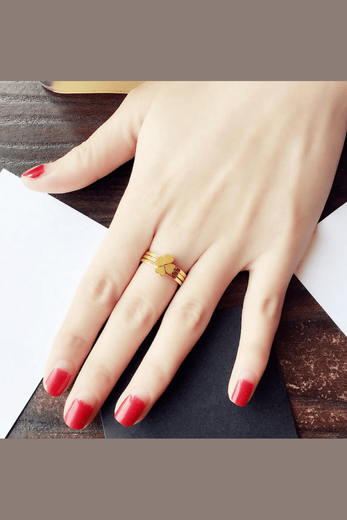 R-143 SIZE-6,7,8 AVAILABLE 18k Gold Plated Stainless Steel Tarnish Free Waterproof Female Jewellery