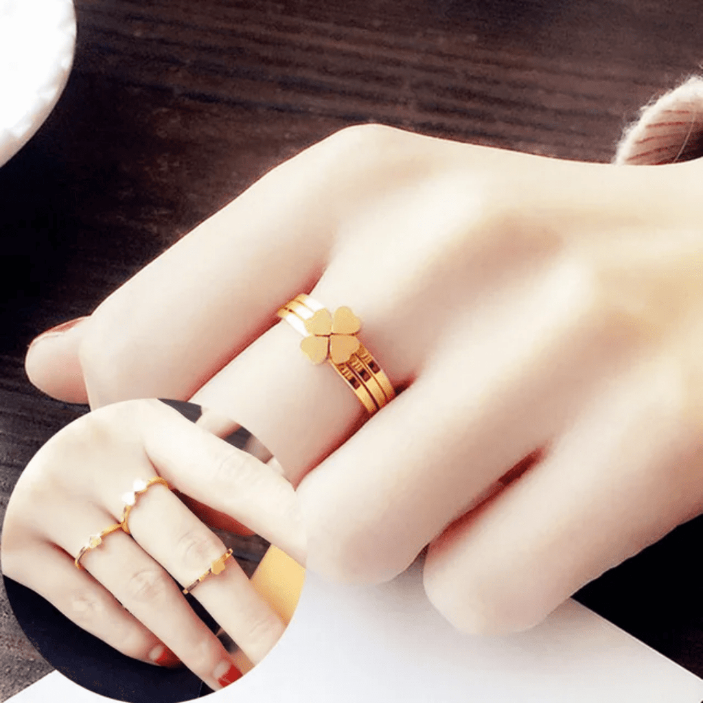 R-143 SIZE-6,7,8 AVAILABLE 18k Gold Plated Stainless Steel Tarnish Free Waterproof Female Jewellery