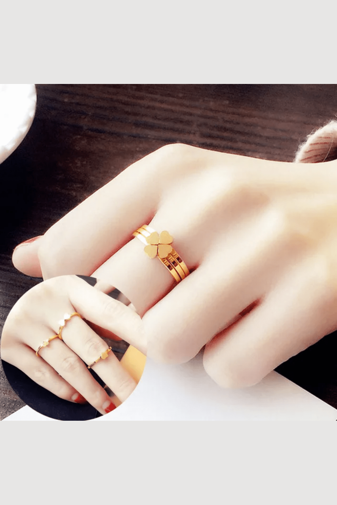 R-143 SIZE-6,7,8 AVAILABLE 18k Gold Plated Stainless Steel Tarnish Free Waterproof Female Jewellery