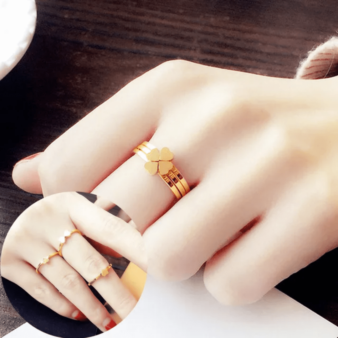 R-143 SIZE-6,7,8 AVAILABLE 18k Gold Plated Stainless Steel Tarnish Free Waterproof Female Jewellery