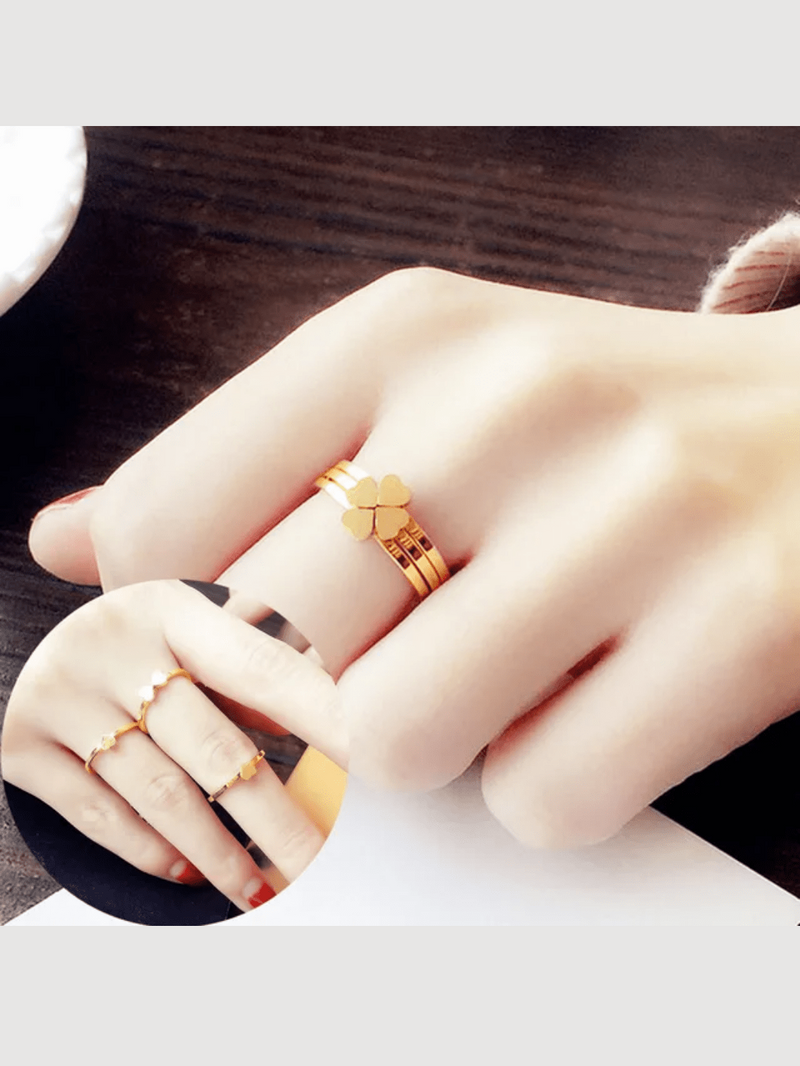 R-143 SIZE-6,7,8 AVAILABLE 18k Gold Plated Stainless Steel Tarnish Free Waterproof Female Jewellery