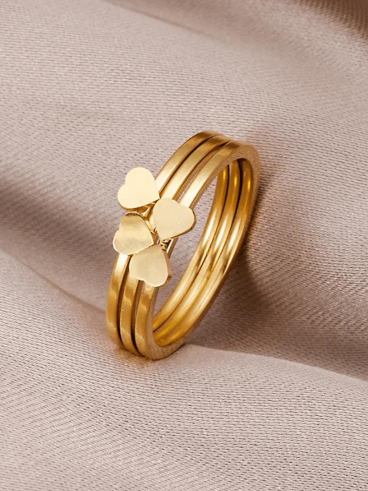 R-143 SIZE-6,7,8 AVAILABLE 18k Gold Plated Stainless Steel Tarnish Free Waterproof Female Jewellery