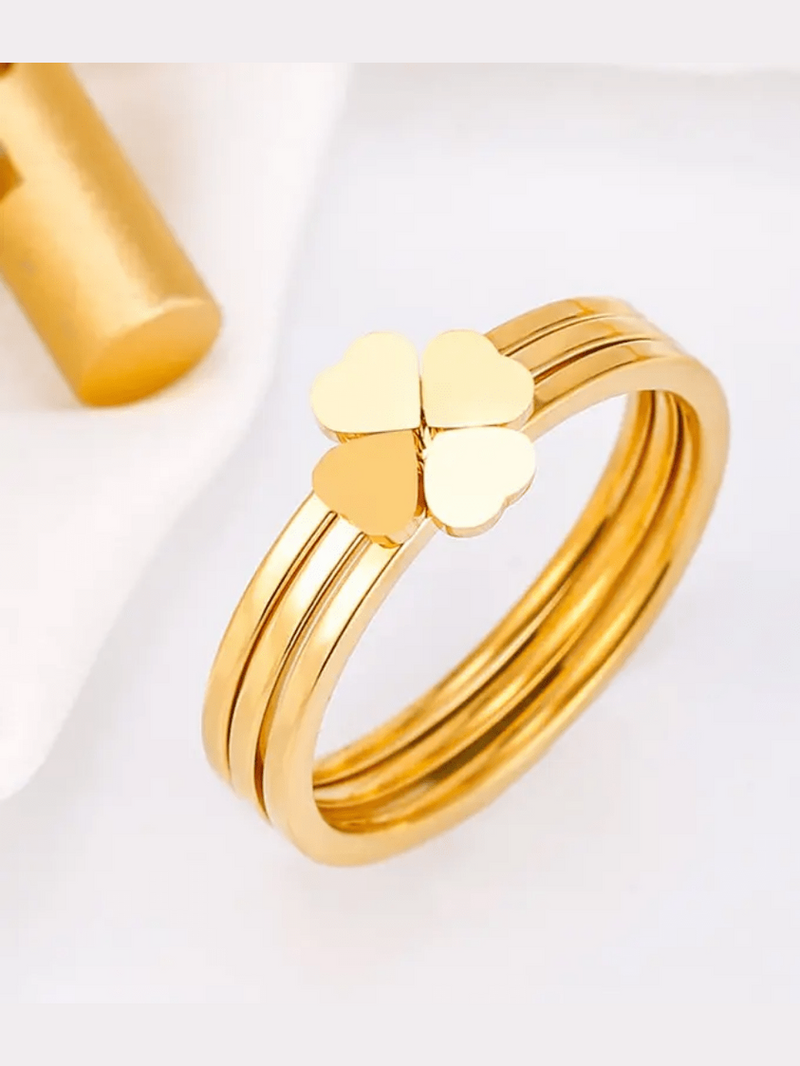 R-143 SIZE-6,7,8 AVAILABLE 18k Gold Plated Stainless Steel Tarnish Free Waterproof Female Jewellery