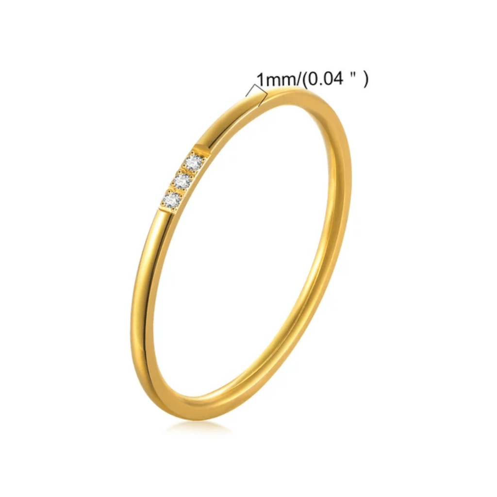 R-146 SIZE- 8 AVAILABLE 18k Gold Plated Stainless Steel Tarnish Free Waterproof Female Jewellery Copy