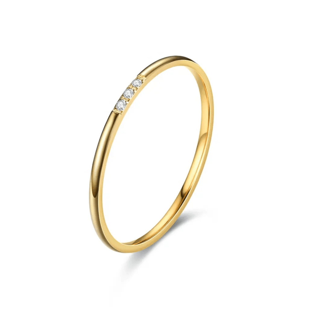 R-146 SIZE- 8 AVAILABLE 18k Gold Plated Stainless Steel Tarnish Free Waterproof Female Jewellery Copy