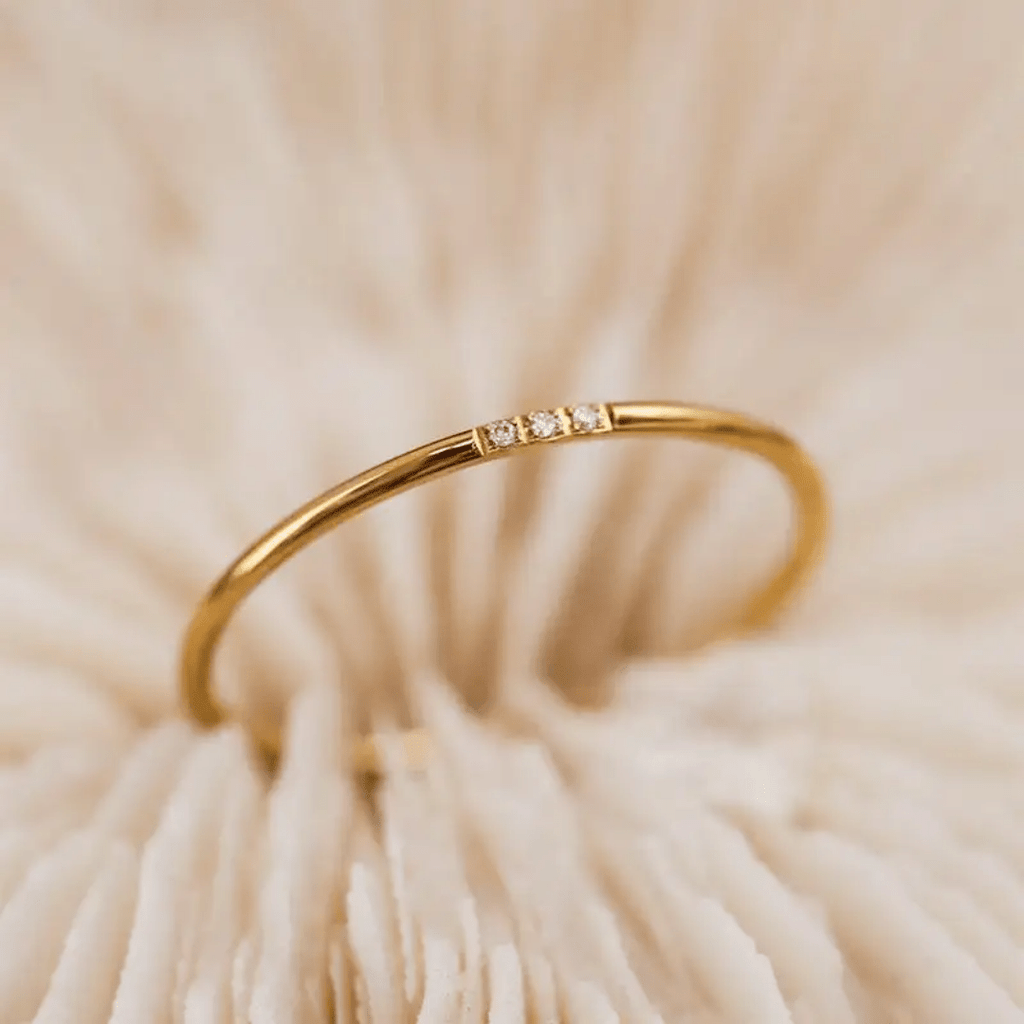 R-146 SIZE- 8 AVAILABLE 18k Gold Plated Stainless Steel Tarnish Free Waterproof Female Jewellery Copy