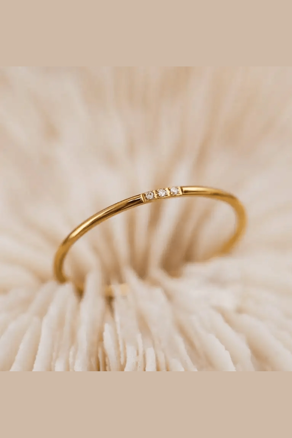 R-146 SIZE- 8 AVAILABLE 18k Gold Plated Stainless Steel Tarnish Free Waterproof Female Jewellery Copy