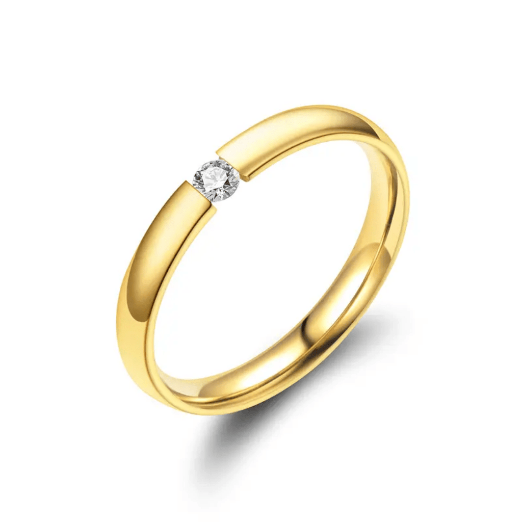 R-138 SIZE-7 AVAILABLE 18k Gold Plated Stainless Steel Tarnish Free Waterproof Female Jewellery