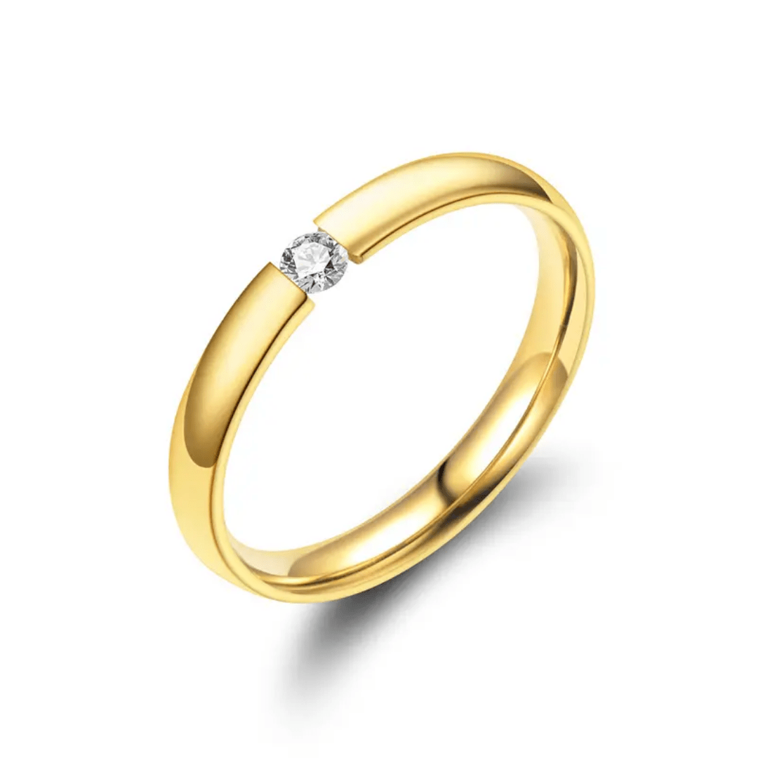 R-138 SIZE-7 AVAILABLE 18k Gold Plated Stainless Steel Tarnish Free Waterproof Female Jewellery