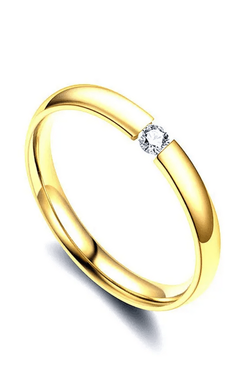R-138 SIZE-7 AVAILABLE 18k Gold Plated Stainless Steel Tarnish Free Waterproof Female Jewellery