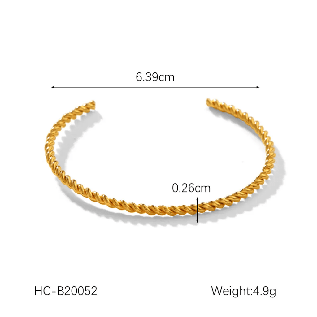B-100 – 18k Gold Plated Stainless Steel Tarnish Free Waterproof Female bracelet