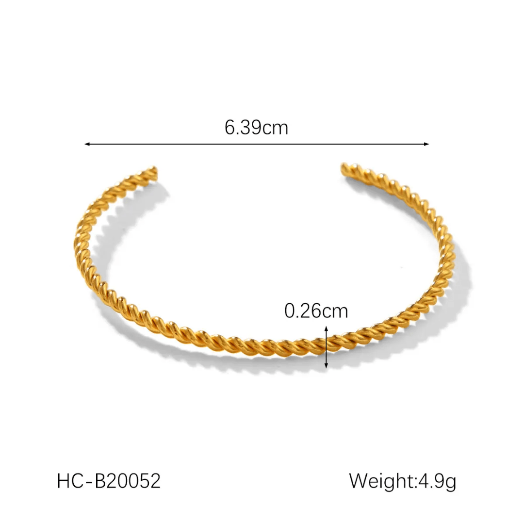 B-100 – 18k Gold Plated Stainless Steel Tarnish Free Waterproof Female bracelet