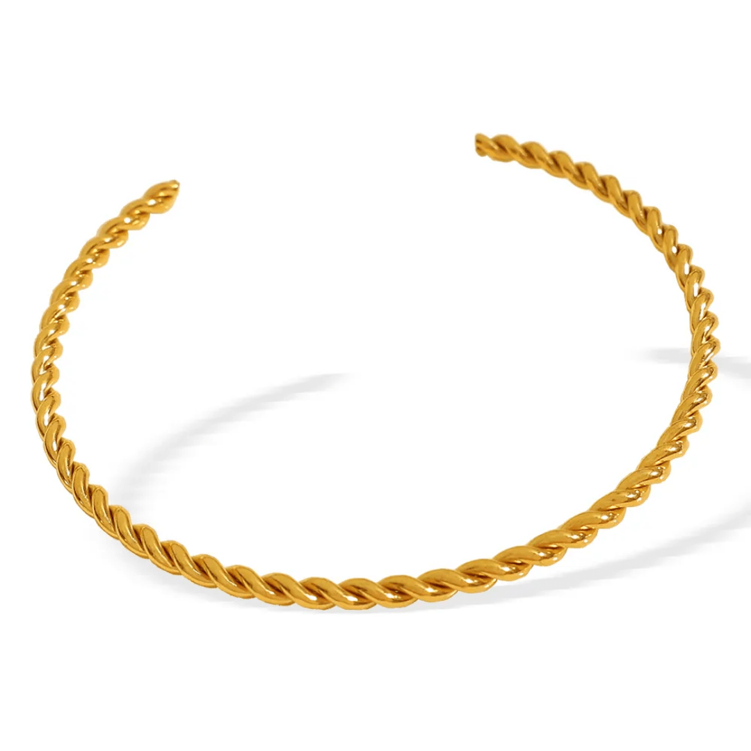 B-100 – 18k Gold Plated Stainless Steel Tarnish Free Waterproof Female bracelet