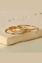 R-146 SIZE- 8 AVAILABLE 18k Gold Plated Stainless Steel Tarnish Free Waterproof Female Jewellery Copy