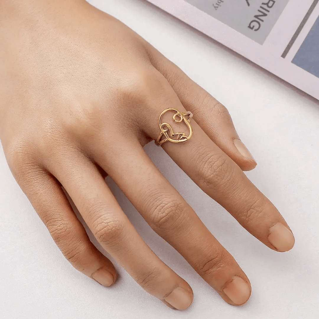 R-152– 18k Gold Plated Stainless Steel Tarnish Free Waterproof Female Jewellery