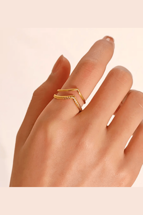 R-153– 18k Gold Plated Stainless Steel Tarnish Free Waterproof Female Jewellery