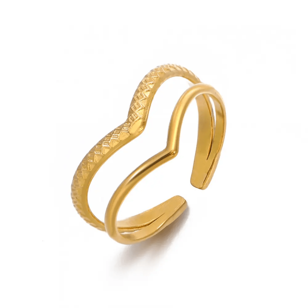R-153– 18k Gold Plated Stainless Steel Tarnish Free Waterproof Female Jewellery