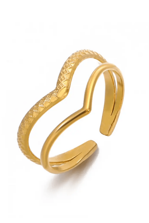 R-153– 18k Gold Plated Stainless Steel Tarnish Free Waterproof Female Jewellery