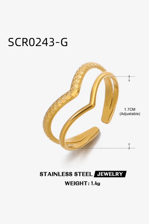 R-153– 18k Gold Plated Stainless Steel Tarnish Free Waterproof Female Jewellery